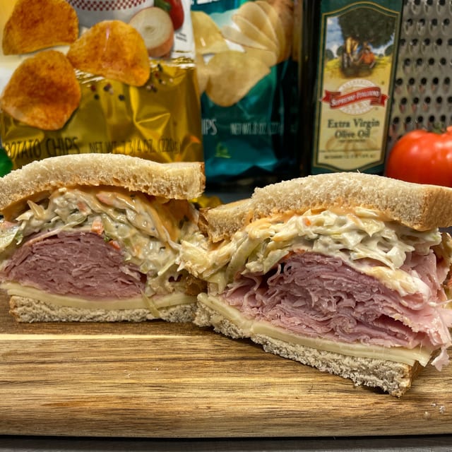 Boiled Ham and Swiss Sloppy Joe.