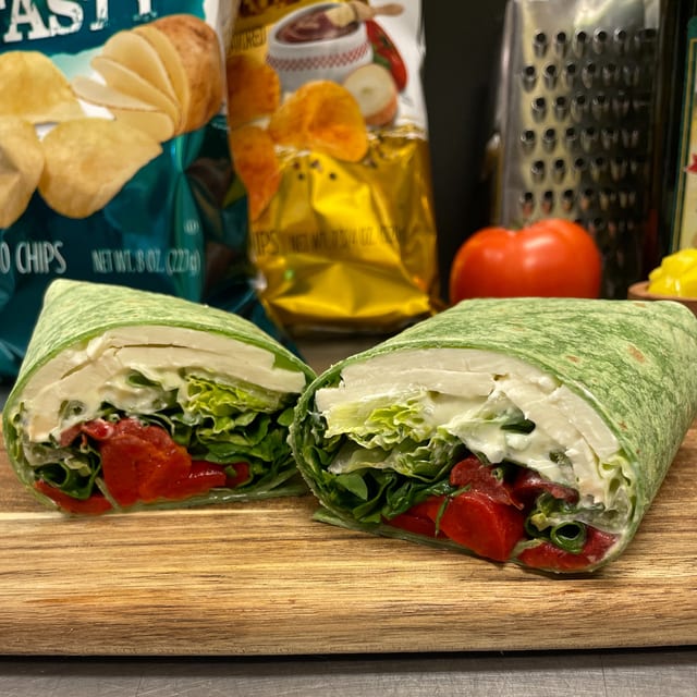 Mozzarella & Roasted Peppers Wrap.